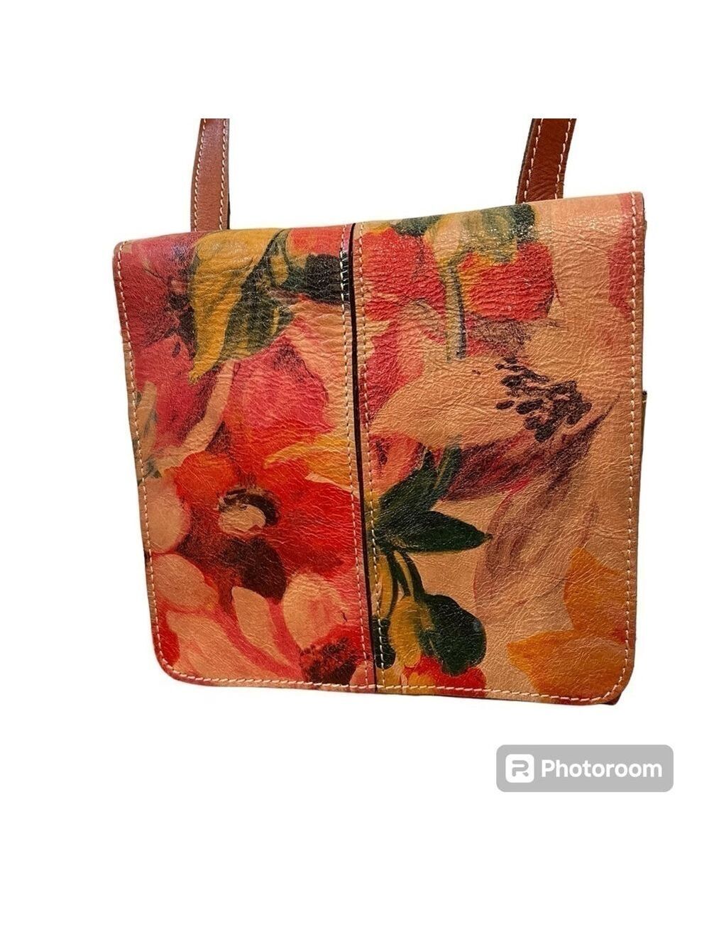 Patricia Nash Granada Floral Print Leather Crossbody Bag